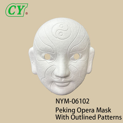 ورقة بيضاء ميشة مصورة يدوياً ابتسامة الوجه كوسبلايات الأقنعة DIY قناع الوجه البندقية أقنعة الحفلات